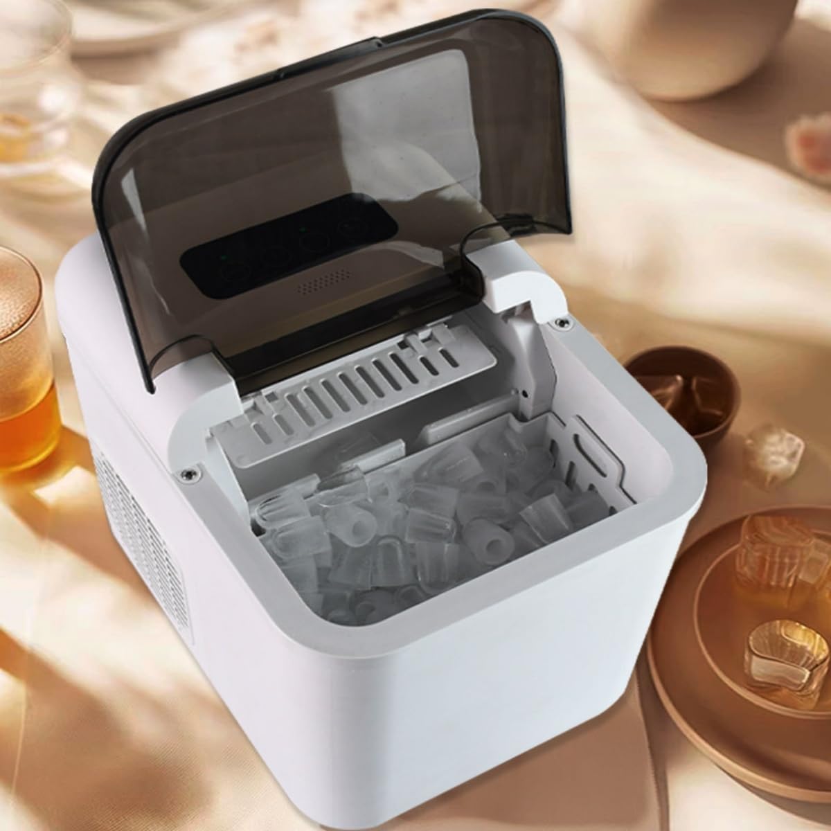 製氷機【ハンドル付き氷バスケット 高速製氷 自動洗浄機能 省エネ】最短6分 Amazon.co.jp: WIE 製氷機【ハンドル付き氷バスケット 高速製氷